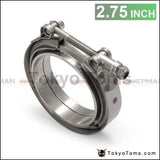 2.75" Self Aligning Male/Female V-Band Vband Clamp Stainless Steel Flange Kit - Tokyo Tom's