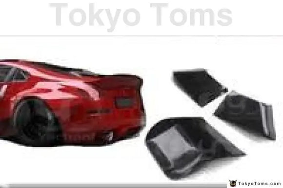 Fiber Glass FRP Rear Diffuser with Spats 3 Pcs Fit For 02-08 350Z Z33 Rocket bunni Style Rear Diffuser Corner Spats