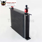 30 Row AN10 Universal Aluminum Engine Transmission 248mm Oil Cooler British Type W/ Fittings Kit Black - Tokyo Tom's