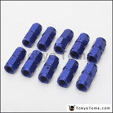 10Pcs/Set Blue 2-Side Female Swivel Hose End Fuel/Fluid 4An Fitting Adapter Universal