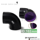 Black & Purple 4.00" 102Mm 90 Degree Elbow Silicone Hose Pipe Turbo Intake For Audi Tt/S3/For Seat - Tokyo Tom's