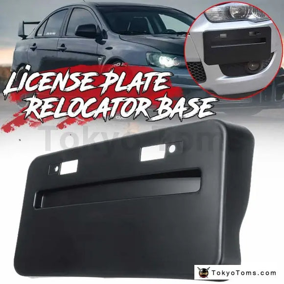 Front Bumper License Plate Frame Re-locator Base Mitsubishi Lancer GTS EVO X 2008-2018