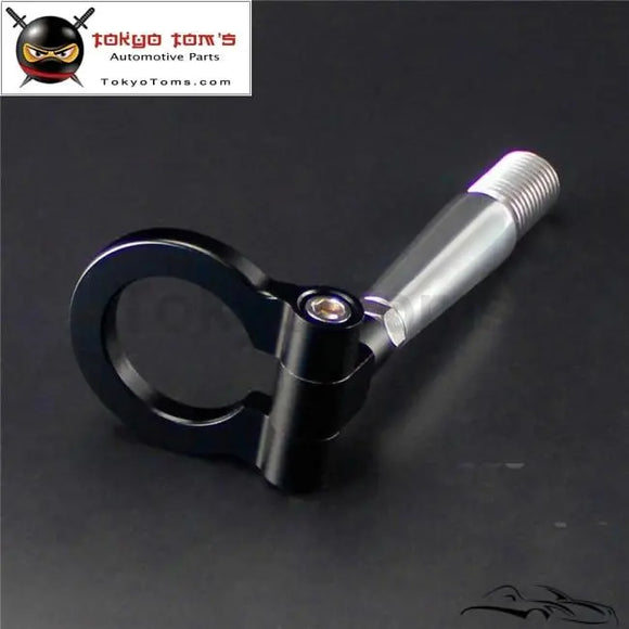 Front Rear Folding Racing Tow Hook Ring For Mitsubishi Lancer EVO Ex 08-11 Black