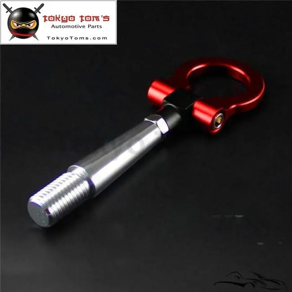 Front Rear Folding Racing Tow Hook Ring For Mitsubishi Lancer EVO Ex 08-11 Red