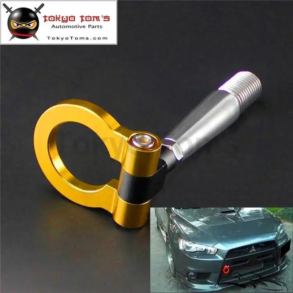 Front Rear Folding Racing Tow Hook Ring For Mitsubishi Lancer EVO Ex 08-11