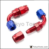 10PCS/LOT AN6 Pipe joints Aluminum 90 Degree Swivel Oil/Fuel Fitting Adaptor Oil cooler hose fitting AN6-90A