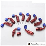 10PCS/LOT AN6 Pipe joints Aluminum 90 Degree Swivel Oil/Fuel Fitting Adaptor Oil cooler hose fitting AN6-90A