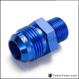 10PCS/LOT Blue Male Blued Anodized Aluminum Union Adapter Fittings For All Oil coole / Fuel Tank AN12-01M2015