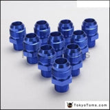 10PCS/LOT Blue Male Blued Anodized Aluminum Union Adapter Fittings For All Oil coole / Fuel Tank AN12-01M2015