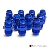 10PCS/LOT Blue AN8-AN8 Male Blued Anodized Aluminum Union Adapter Fittings For All Oil coole / Fuel Tank AN8-AN8