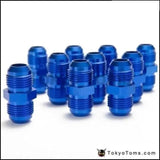 10PCS/LOT Aluminum Straight Fuel Fittings Adaptor Male Blue AN10-AN10 Thread For All Oil coole / Fuel Tank Line AN10-AN10