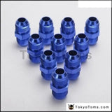 10PCS/LOT Aluminum Straight Fuel Fittings Adaptor Male Blue AN10-AN10 Thread For All Oil coole / Fuel Tank Line AN10-AN10