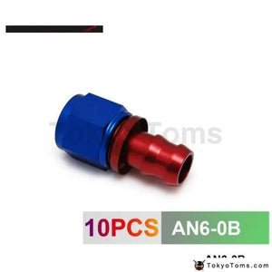 6AN AN6 6-AN STRAIGHT SWIVEL OIL/FUEL/GAS LINE HOSE END PUSH-ON MALE FITTING AN6-0B - Tokyo Tom's