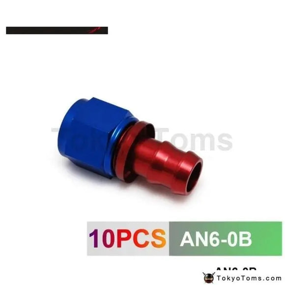 6AN AN6 6-AN STRAIGHT SWIVEL OIL/FUEL/GAS LINE HOSE END PUSH-ON MALE FITTING AN6-0B - Tokyo Tom's