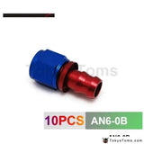 6AN AN6 6-AN STRAIGHT SWIVEL OIL/FUEL/GAS LINE HOSE END PUSH-ON MALE FITTING AN6-0B - Tokyo Tom's