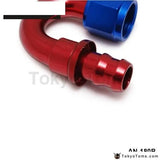 8AN AN8 8-AN 180 Degree SWIVEL OIL/FUEL/GAS LINE HOSE END PUSH-ON MALE FITTING AN8-180B - Tokyo Tom's