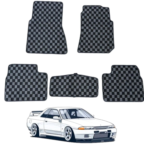 R32 SKYLINE GTST / GTR CHECKER FLOOR MATS