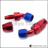 10pcs/set  AN8 45 Degree Aluminum Swivel Oil/Fuel/Air/Gas Line Hose End Fitting Blue  AN8-45A