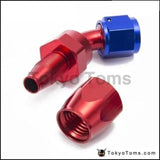 10pcs/set  AN8 45 Degree Aluminum Swivel Oil/Fuel/Air/Gas Line Hose End Fitting Blue  AN8-45A