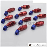 10pcs/set  AN8 45 Degree Aluminum Swivel Oil/Fuel/Air/Gas Line Hose End Fitting Blue  AN8-45A