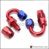 10PCS/LOT Universal AN6 180 Degree Aluminum Oil/Fuel/Air/Gas Line Hose End Fittings AN6-180A