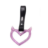 Glittered Devil Heart Tsurikawa Black Straps