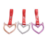 Glittered Devil Heart Tsurikawa Red Straps