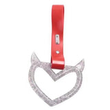 Glittered Devil Heart Tsurikawa Red Straps