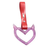 Glittered Devil Heart Tsurikawa Red Straps