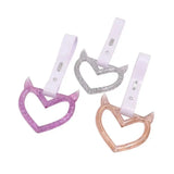 Glittered Devil Heart Tsurikawa White Straps