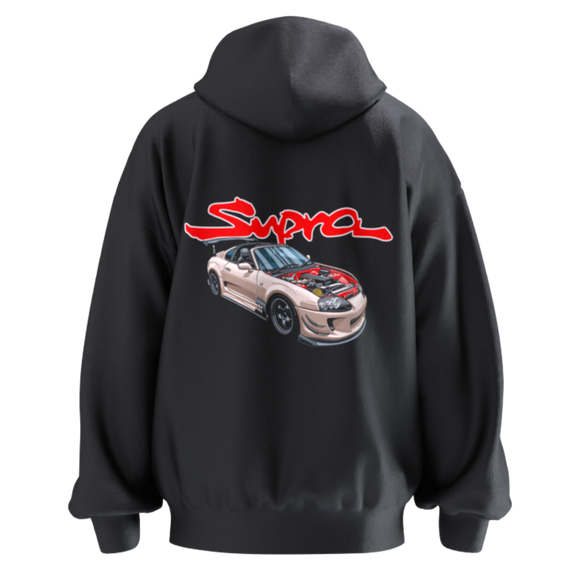 Toyota Supra Gold Convertible - Unisex Hoodie - Car Enthusiast - Drifting Drag JDM