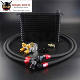 15 Row Thermostat Adaptor Engine Racing Trust Oil Cooler Kit For Car/Truck Blue/ Black/ Gold