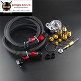 13 Row Engine Trust Oil Cooler W/ Thermostat 80 Deg / 170 F Oil Filter Adapter Kit  Blue/ Black/ Gold