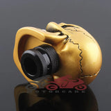 Golden Skull Head White Teeth Gear Shifter