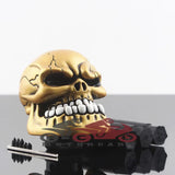 Golden Skull Head White Teeth Gear Shifter