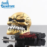 Golden Skull Head White Teeth Gear Shifter