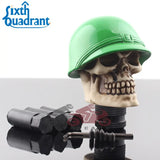 Green Helmet Skull Gear Shifter