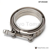 Gt45 Turbocharger 3.25" Turbo Downpipe Exhaust V-Band Clamps+Flange - Tokyo Tom's