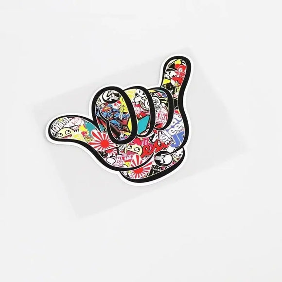 Hang Loose Shaka Sign Stickers Bomb Decal Sticker - Tokyo Tom's