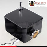 2 Litre Alloy Water Expansion / Header Tank 11mm & 15mm Fitting + Cap 2L Black