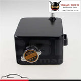 2 Litre Alloy Water Expansion / Header Tank 11mm & 15mm Fitting + Cap 2L Black