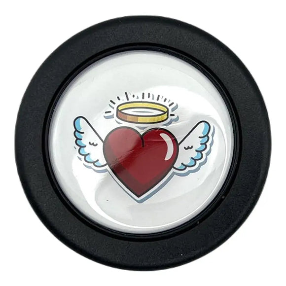 Heart Wings Horn Button