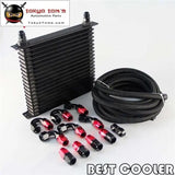 19 Row Trust AN10 Engine Oil Cooler + 5M AN10 Oil Line W/ Hose Fittings Kit - Tokyo Tom's