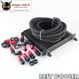 19 Row Trust AN10 Engine Oil Cooler + 5M AN10 Oil Line W/ Hose Fittings Kit - Tokyo Tom's