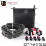 19 Row Trust AN10 Engine Oil Cooler + 5M AN10 Oil Line W/ Hose Fittings Kit - Tokyo Tom's