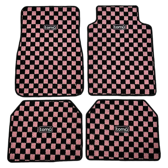 Tomu Sakura Pink Checker Floor Mats Tomu