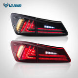 VLAND Fit Lexus IS250/IS300/IS350 2006-2012 Tail light Led Design Red Lens Taillight Assembly Rear Lamp - Tokyo Tom's