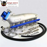 Intake Manifold +Fuel Rail & 80mm Vq35Tps Throttle Body For Nissan Skyline R32 R33 Rb25 Rb25Det GTs-T