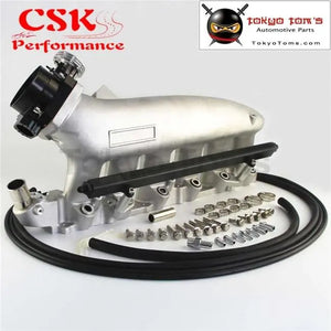 Intake Manifold +Fuel Rail &Q45 Throttle Body 90-85mm Fits For Nissan Skyline R32 R33 Rb25 Rb25Det GTs-T - Tokyo Tom's