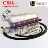 Intake Manifold +Fuel Rail &Q45 Throttle Body 90-85mm Fits For Nissan Skyline R32 R33 Rb25 Rb25Det GTs-T - Tokyo Tom's